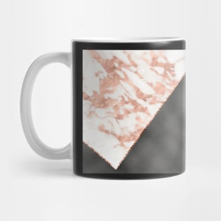 Rose gold on black onyx leather Mug